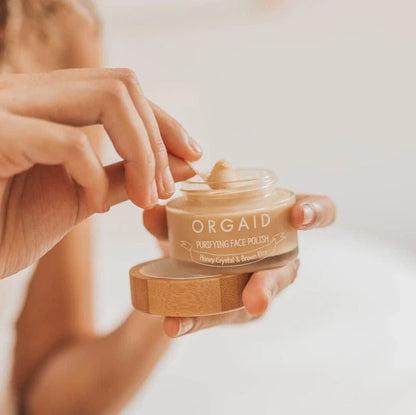 Peeling ansigtscrub med Honning &amp; Brunt Ris