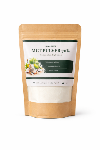 Økologisk MCT Pulver 70% – Stabil energi og skarpt fokus
